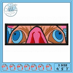 Unique Embroidery Design Colorful Pet Face Art 4x5x7