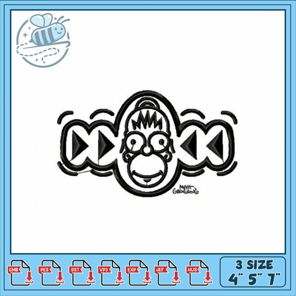 Unique Embroidery Design Fun Character Sizes Included