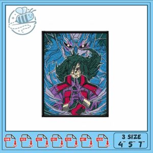 Unique Embroidery Design Hero Character Art 3 Sizes