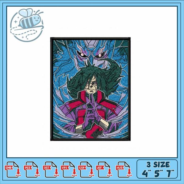 Unique Embroidery Design Hero Character Art 3 Sizes