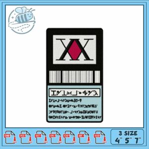 Unique Embroidery Design Label in Three Sizes 4 to 7 Inch