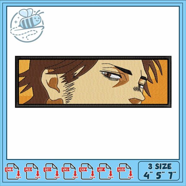 Unique Embroidery Design Masculine Profile Art 4x5x7