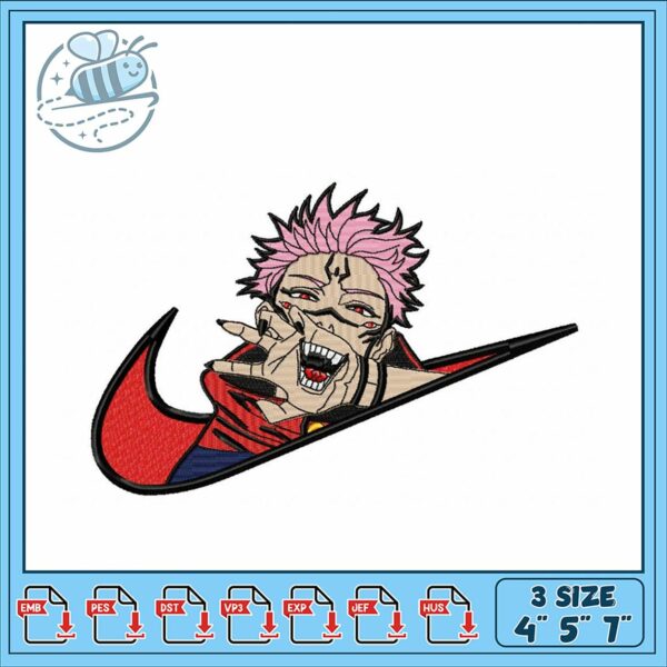 Unique Embroidery Design Nike Style Character Art