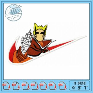 Unique Embroidery Design Ninja Style for Apparel