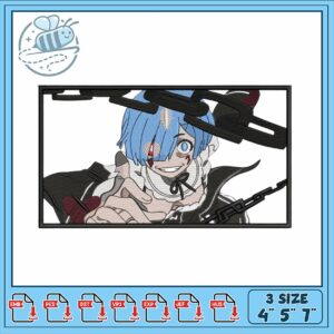 Unique Embroidery Design for Anime Fans Rem Rem