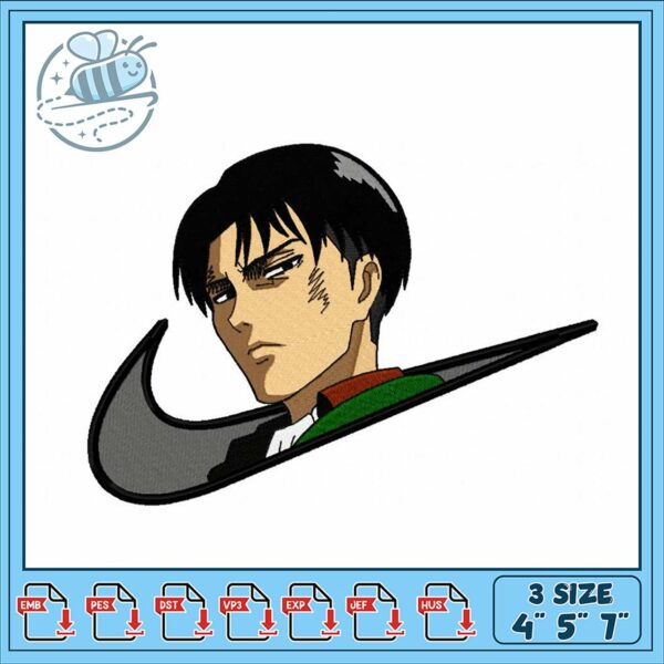 Unique Embroidery Design of Anime Character Face