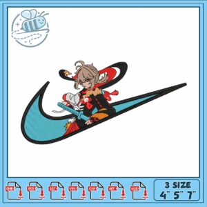 Unique Embroidery Design of Character with Swoosh Logo