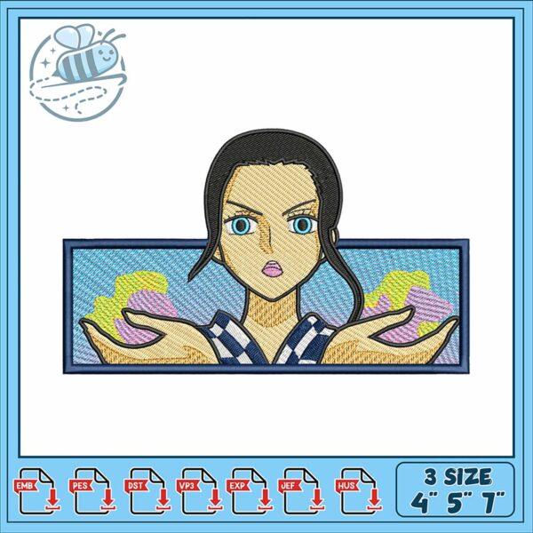 Unique Embroidery Design of Elegant Character Art