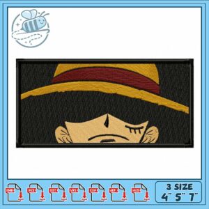 Unique Embroidery Design of Iconic Straw Hat Character