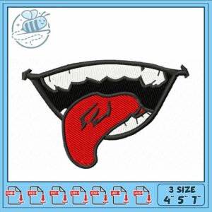 Unique Embroidery Design of Playful Tongue Patch