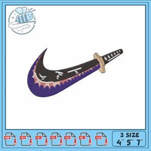 Unique Embroidery Design of Slicing Sword Logo