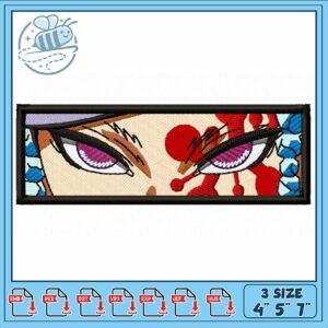 Unique Embroidery Design with Bold Eyes Motif 4x5x7
