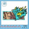 Unique Embroidery Design with Intense Eyes Playful Style