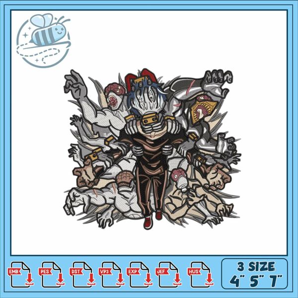 Unique Multi Arm Embroidery Design 3 Size Options