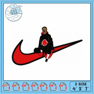 Unique Naruto Inspired Embroidery Design for Apparel