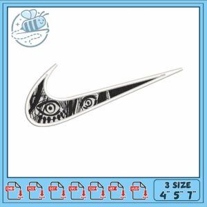 Unique Nike Swoosh Embroidery Design for All Sizes