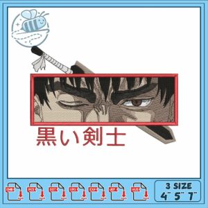 Unique Samurai Embroidery Design Digital Download
