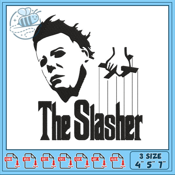 Unique Slasher Embroidery Design for Creative Projects