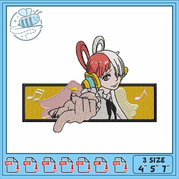 Uta box design art embroidery, uta one piece​ embroidery
