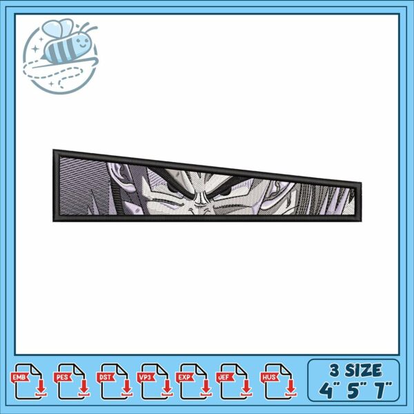Vegata black white art embroidery, naruto shippuden​ embroidery