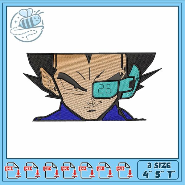 Vegata eyes box art embroidery, dragon ball gt​​ embroidery