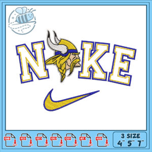 Vikings Nike Embroidery Design