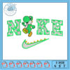 Yellow Nike Logo Embroidery Design Three Sizes Available