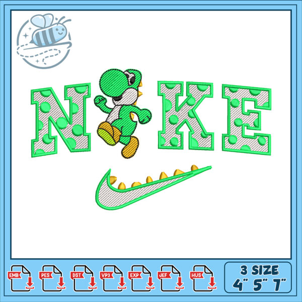 Yoshi Nike Embroidery Design