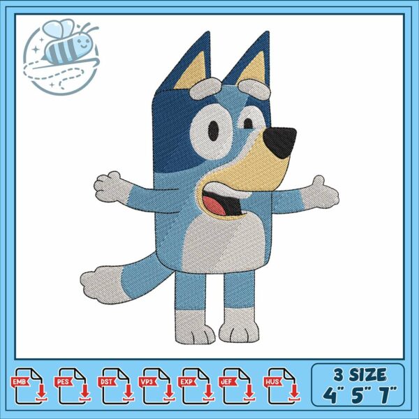 bluey 2 embroidery